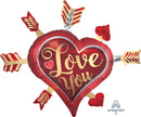 Love You Arrows Foil Balloon