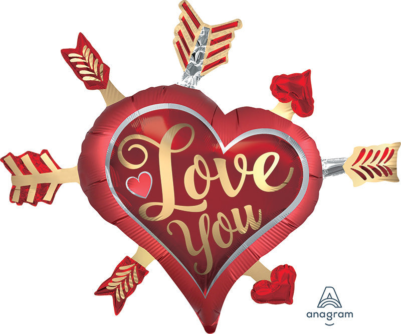 Love You Arrows Foil Balloon
