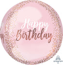 Blush Birthday Orbz Foil Balloon