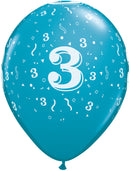 3 Confetti All Around Latex Balloons