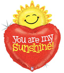 Holographic Shape You Are My Sunshine Balloon