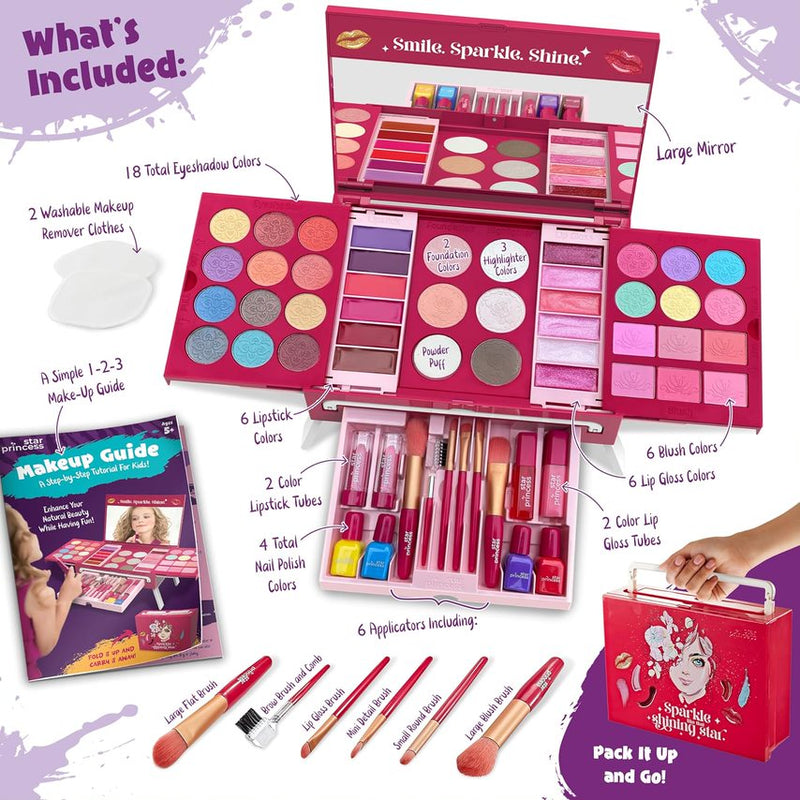 Kids Makeup Kit for Girls - Real Washable - Pretend Play Toy