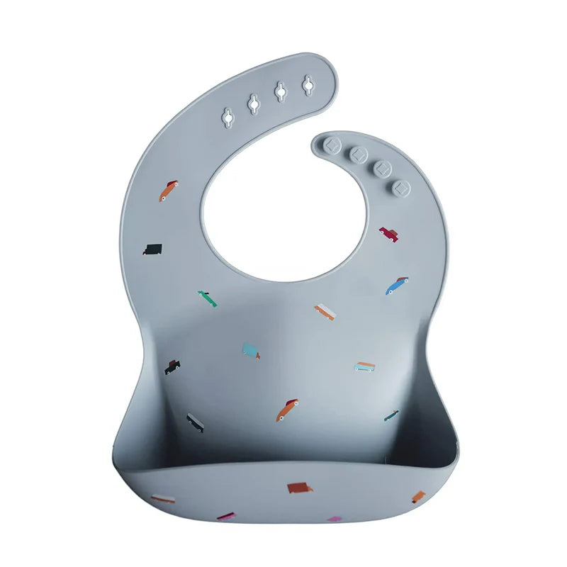 Baby Bibs Ins Style Print Waterproof Soft Silicone