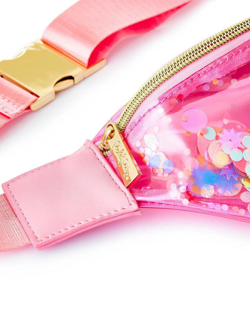 BRING ON THE FUN CLEAR CONFETTI BELT BAG FANNY PACK