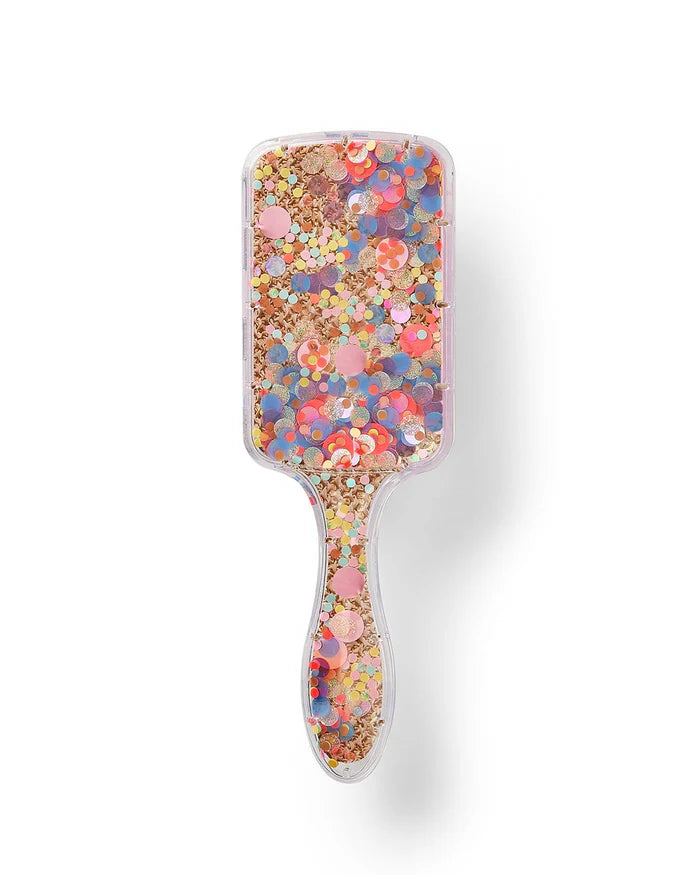 Bring on the fun confetti paddle hair brush