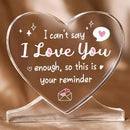 'I Love You' Heart-Shaped Acrylic Keepsake