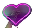 Custom heart mirror- light