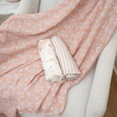 Crane Baby - Violet Floral 100% Cotton Muslin Swaddle Blankets (Set of 3)