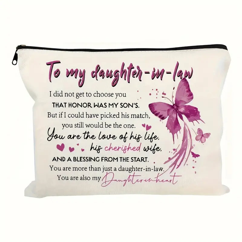 To My Daughter In Law Cosmetic Bag