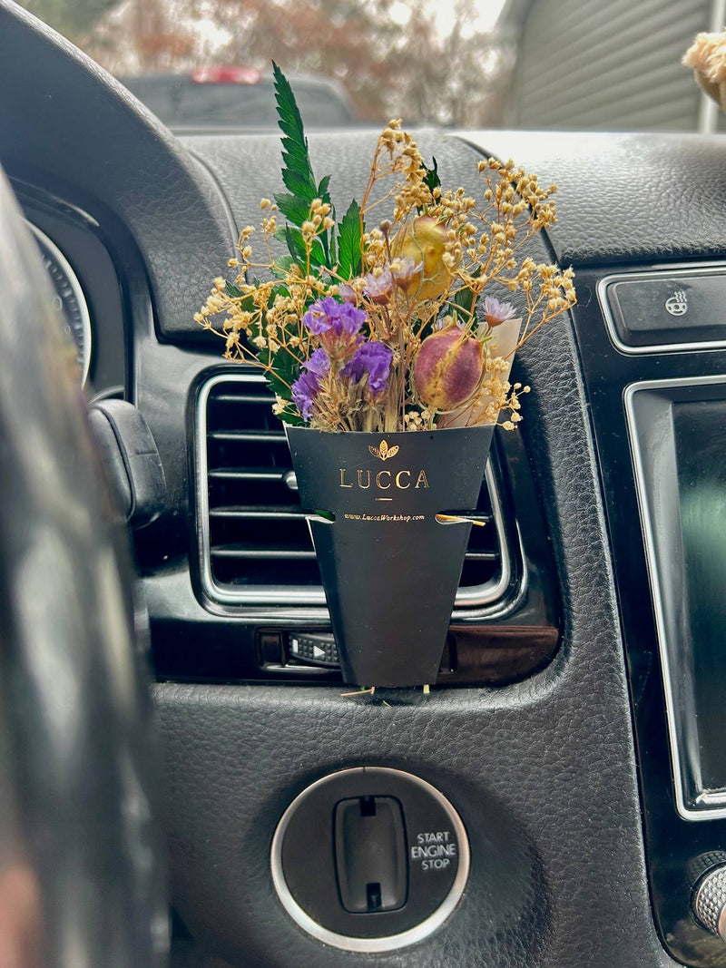 Nontoxic Floral Car Air Freshener: Vanilla & Rose