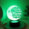 3D Moon Night Light with "I Love You to the Moon and Back"