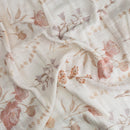 Crane Baby - Violet Floral 100% Cotton Muslin Swaddle Blankets (Set of 3)