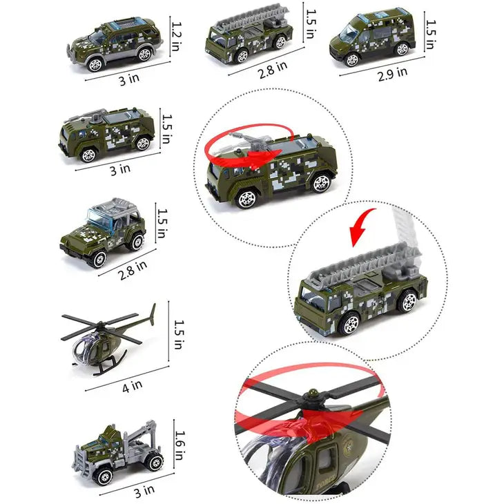 Plastic Army Men Vehicles Toy Set
