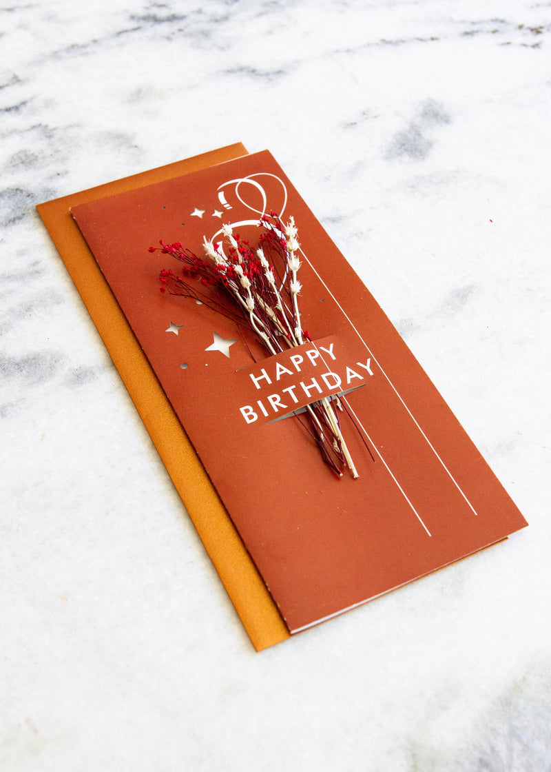 Happy Birthday | Dried Floral Greeting Card