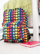 Rainbow Hearts Backpack - 16 Inch