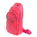 PU Leather Red Crossbody Sling Bag