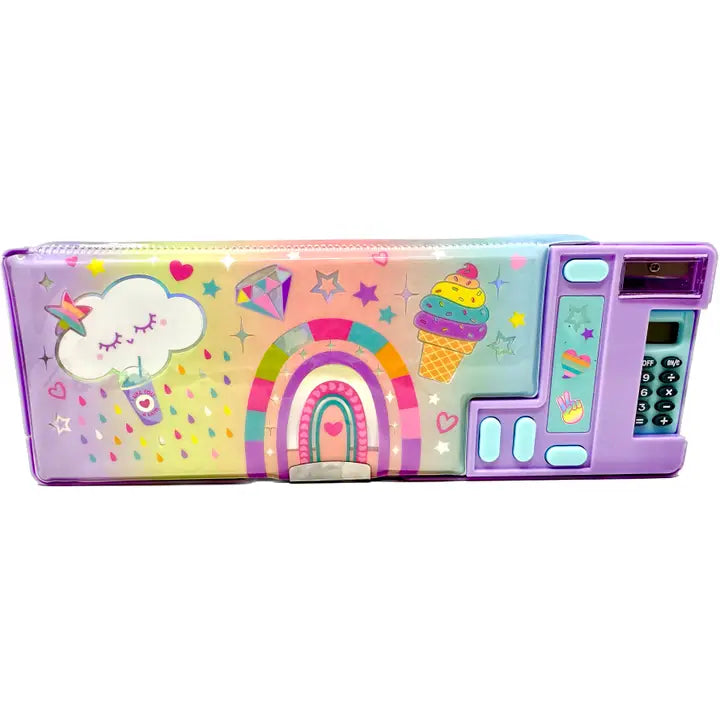 Multi-Function Pencil Case,Rainbow