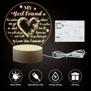 Friendship  Engraved Night Light For Best Friend