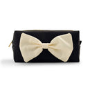 Black Louise Bow Loaf Cosmetic Pouch