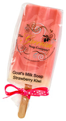 Summer Treat Popsicle Scented Handmade All-Natural Bar Soap: Strawberry Kiwi