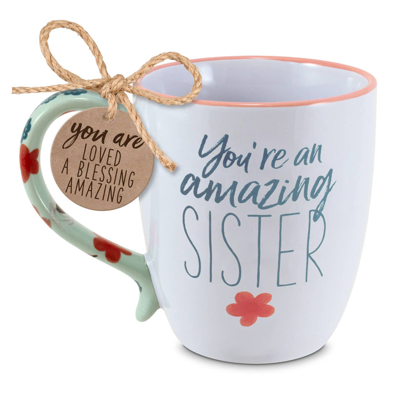 Amazing Sister 19oz Green Handle Coffee Mug Travel Mug