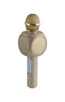 Gold Bling Karaoke Microphone & Bluetooth Speaker