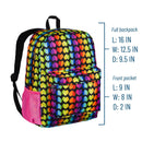 Rainbow Hearts Backpack - 16 Inch