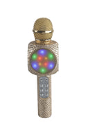 Gold Bling Karaoke Microphone & Bluetooth Speaker