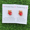 Pocket hug cards, for inviting pockets, encouragement, friendship