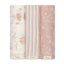 Crane Baby - Violet Floral 100% Cotton Muslin Swaddle Blankets (Set of 3)