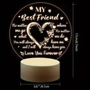 Friendship  Engraved Night Light For Best Friend