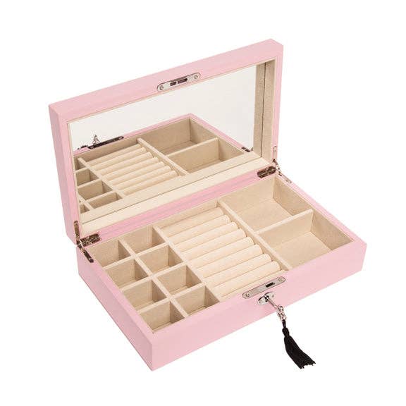 Single Hinged Jewelry Box: Rose Quartz