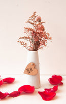 Mini Dried Floral Vases & Wood Tag - True love