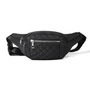 Nylon Quilted Waist Fanny Pack- BK