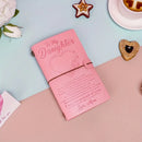 To My Daughter Leather Journal+Heart Rhinestone Pen Set