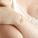 Interlocking Heart Bracelet in Gold