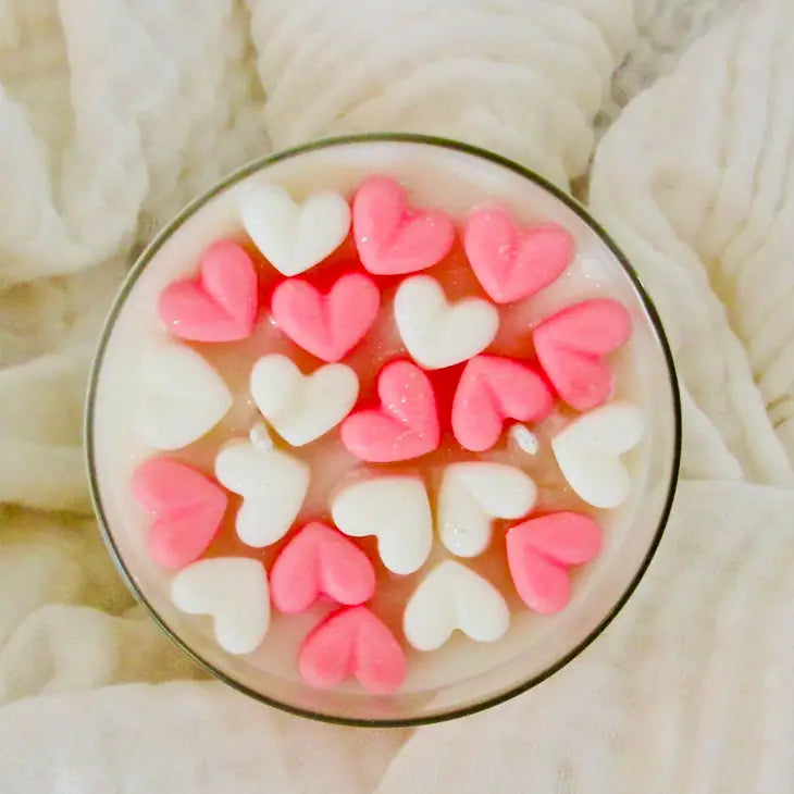 Soy Wax Candle with Hearts