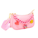 Jumbo Chain Charm Bag: Pink