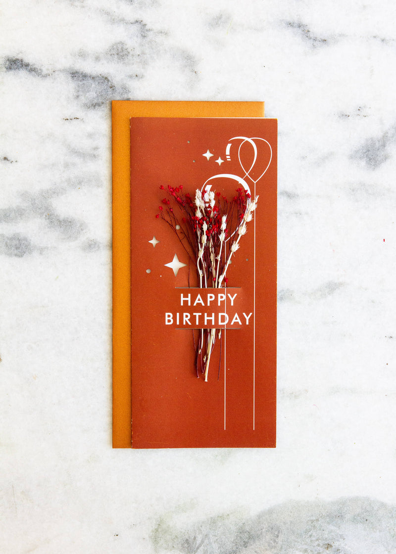 Happy Birthday | Dried Floral Greeting Card