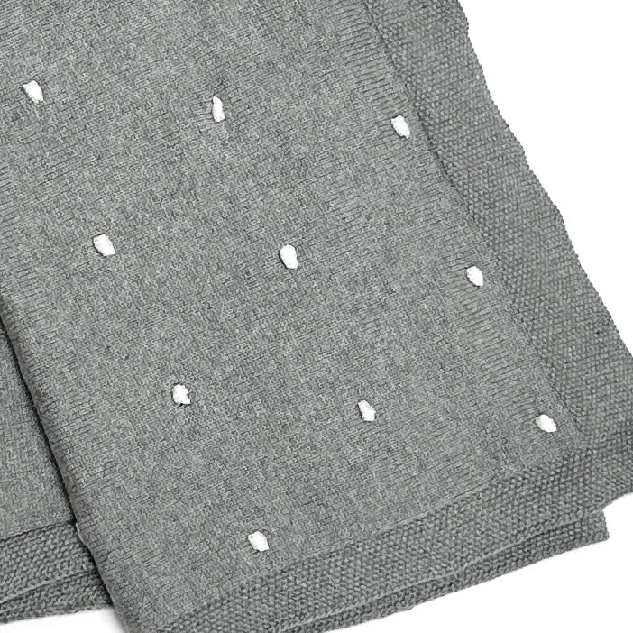 Bobble Knit Baby Blanket & Lovey Gift SET (Organic)