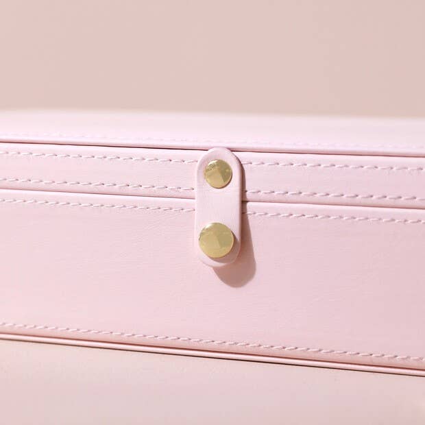 Pink PU large jewellery Box