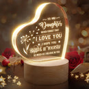 Acrylic Wooden Base Night Light, Parent-child
