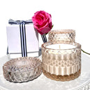 ROSE PATCHOULI + AMBER CRYSTAL SPRING CANDLE