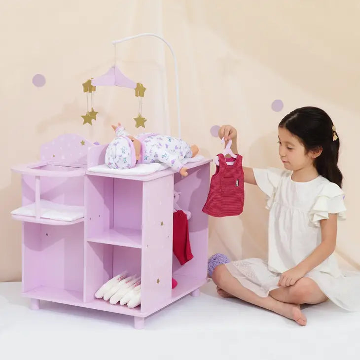 Twinkle Stars Princess Baby Doll Changing Station Storage