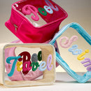 Pool Message Transparent Pouch Bag / Organizer: Hot Pink