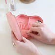 Pink Heart  Pu Travel Jewellery Case