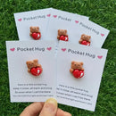 Pocket hug cards, for inviting pockets, encouragement, friendship