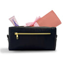 Black Louise Bow Loaf Cosmetic Pouch