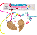 Sadie’s Moon - Handmade BFF Best Friends Heart DIY Celebration Necklace: Girl colors