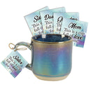 Pearlized Blue Mugs W/Hangtags General